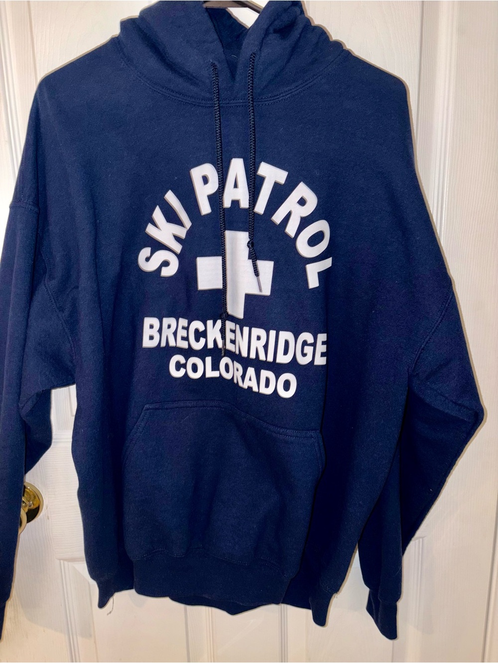 Navy Ski Patrol Pullover Hoodie. Size XL.